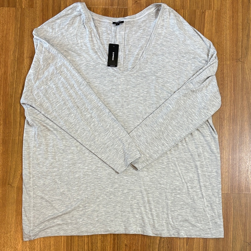 Express Supersoft Relaxed Long Sleeve Tee NWT